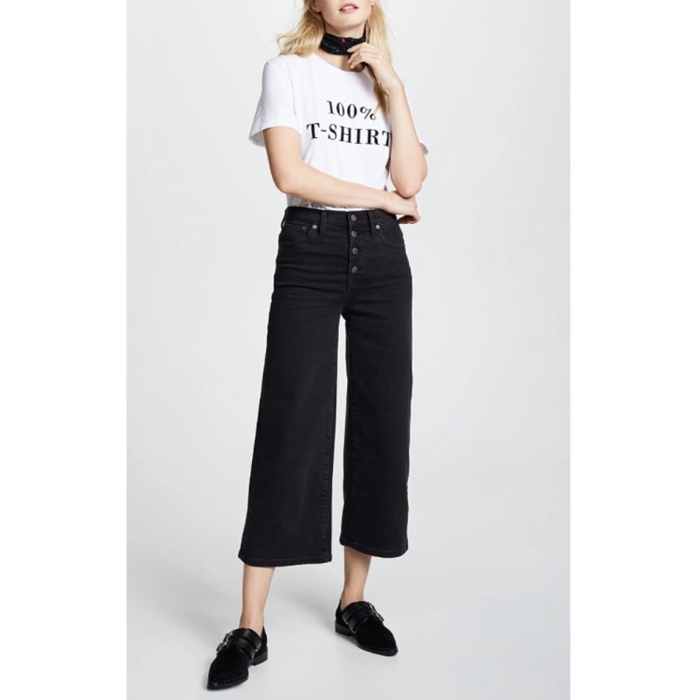 Madewell Hi Rise Wide Leg Crop Jeans